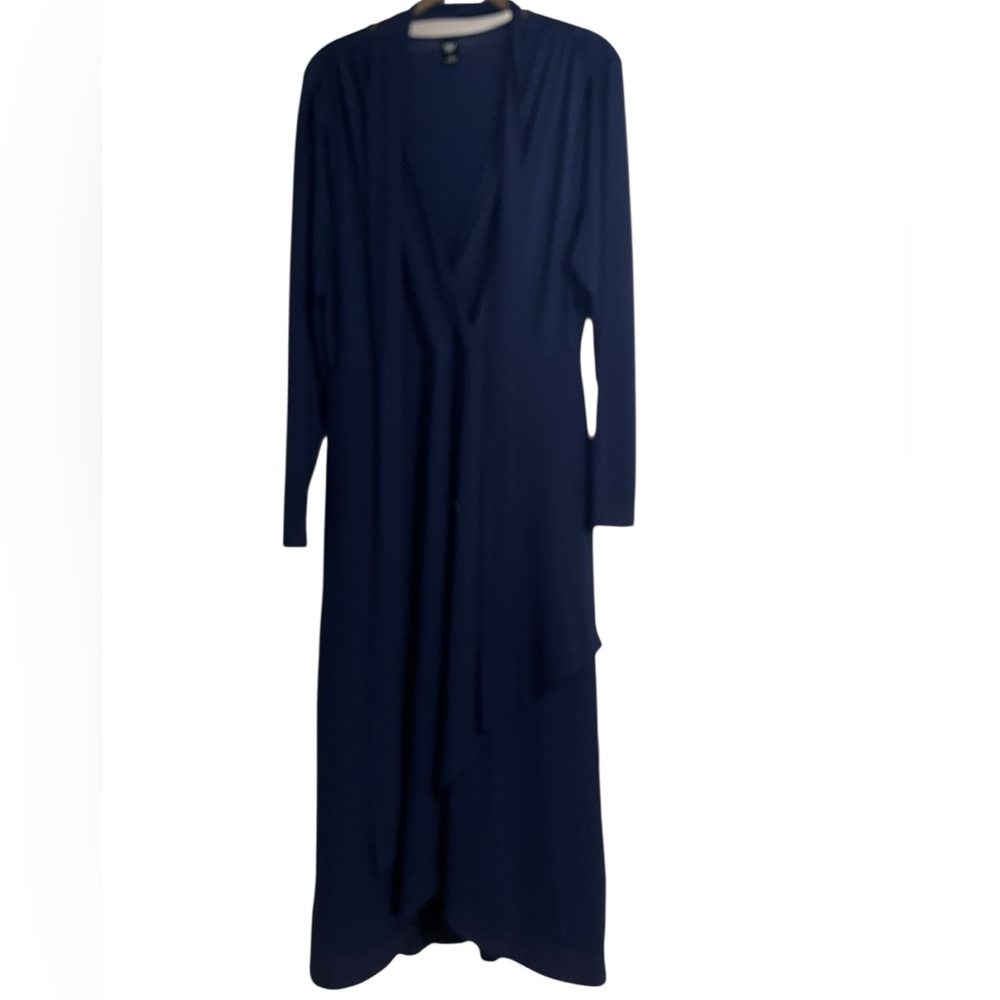 SHEIN Deep Blue Long Sleeve Dress